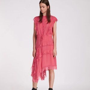 Allsaints Pink Embroidered Dress (Lena Kishani)
